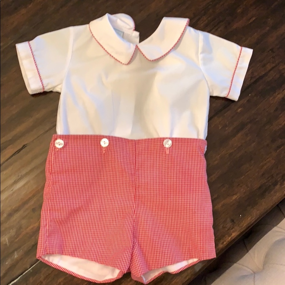 Petite Bebe red and white bubble